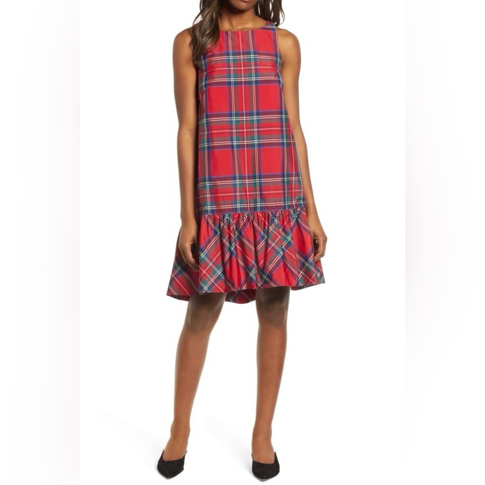 NWT-Vineyard Vines Jolly plaid Amelia swing dress - Picture 3 of 10